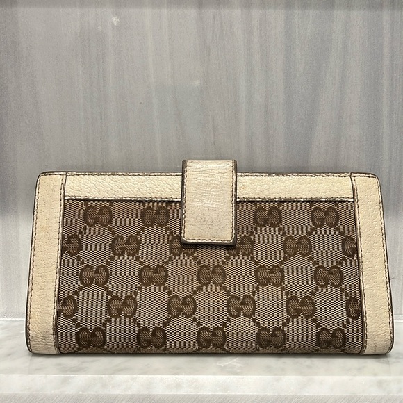 Gucci Monogram Leather Long Snap Wallet - Picture 3 of 14